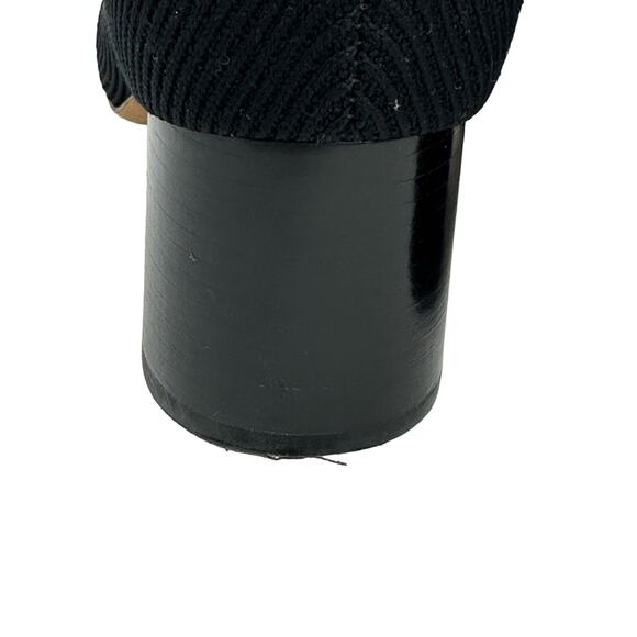 Vince Tasha Knit Stretch Boot Round Chunky Heel Pull on - Picture 5 of 12